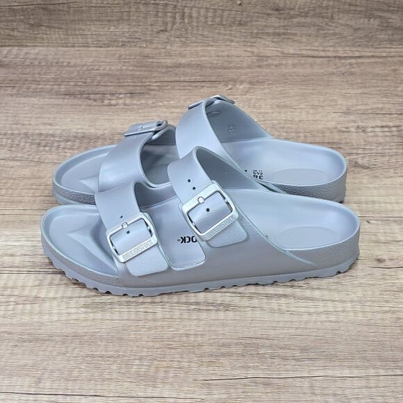Birkenstock Arizona Eva Women’s Size 7 Silver Double Buckle Sandals - Picture 3 of 9